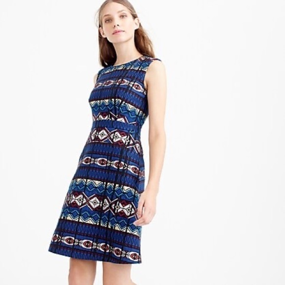 J. Crew Textured Windowpane Jacquard Dress 👗 - Picture 1 of 13